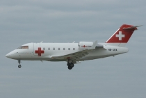 Rega Swiss Air Ambulance, Canadair Challenger 604, HB-JRA, c/n 5529, in ZRH