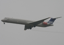 SAS - Scandinavian Airlines, McDonnell Douglas MD-82, LN-RMD, c/n 49555/1402, in LHR