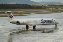 Spanair, McDonnell Douglas MD-83, EC-FTS, c/n 49621/1495, in ZRH