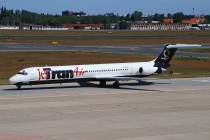 JeTran Air, McDonnell Douglas MD-82, YR-MDS, c/n 48098/1060, in TXL