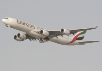 Emirates Airline, Airbus A340-541, A6-ERF, c/n 394, in DXB