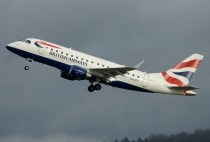 British Airways (BA CityFlyer), Embraer ERJ-170STD, G-LCYI, c/n 170000305, in ZRH
