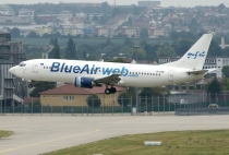Blue Air, Boeing 737-4Q8, YR-BAM, c/n 26302/2620, in STR