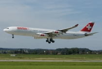 Swiss Intl. Air Lines, Airbus A340-313X, HB-JMD, c/n 556, in ZRH