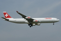 Swiss Intl. Air Lines, Airbus A340-313X, HB-JMI, c/n 598, in ZRH