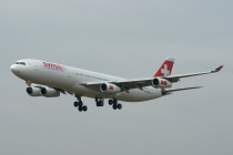 Swiss Intl. Air Lines, Airbus A340-313X, HB-JMN, c/n 175, in ZRH