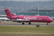 Helvetic Airways, Fokker 100, HB-JVF, c/n 11466, in ZRH