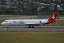 Helvetic Airways, Fokker 100, HB-JVG, c/n 11478, in ZRH